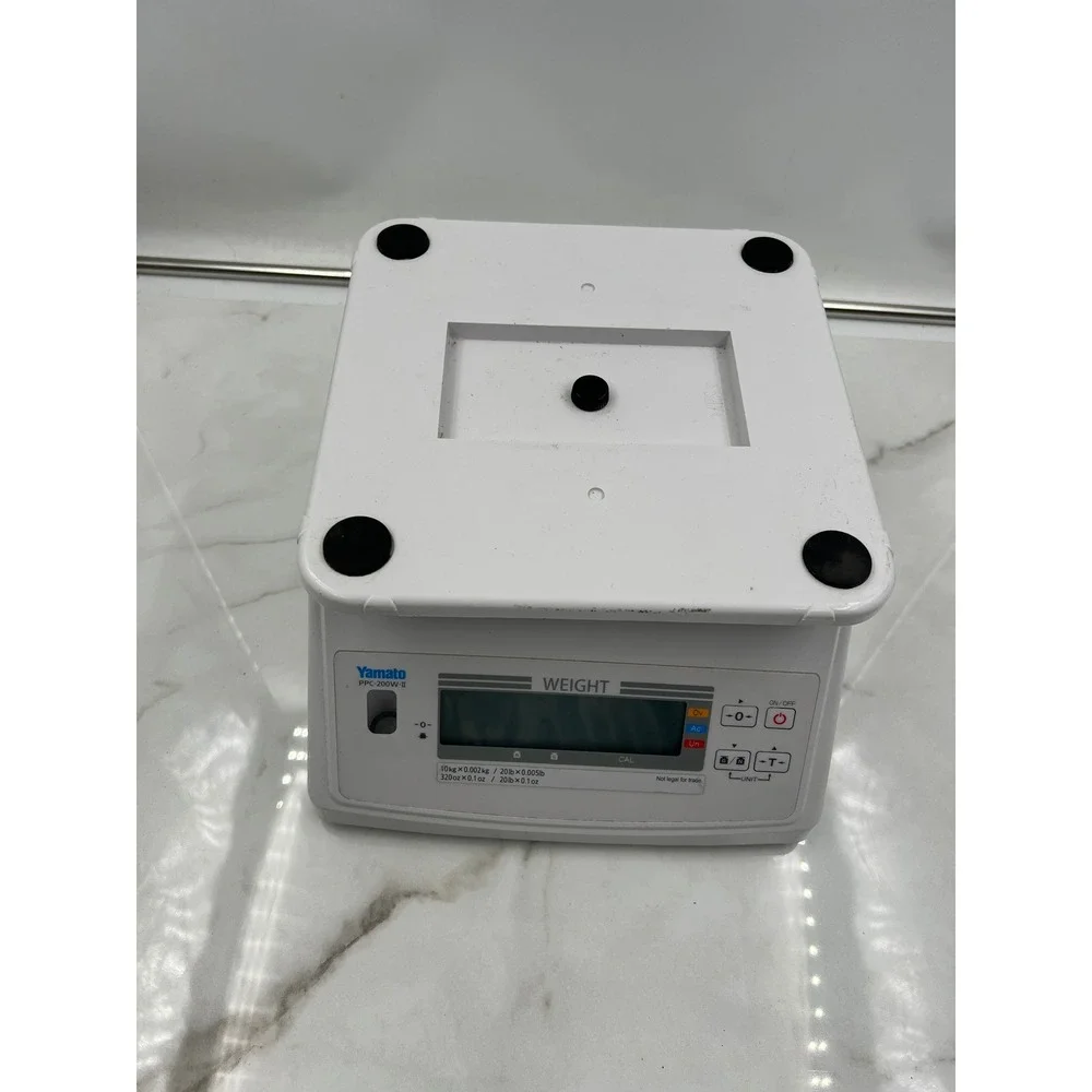 Yamato PPC-200W-II Digital Scale 20lb 10kg Capacity White Industrial Bench Scale
